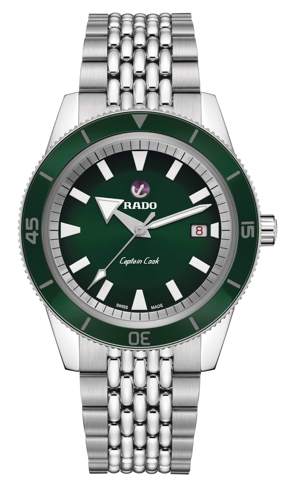 Rado Captain Cook Relógio automático suíço 42 mm, verde, relógio automático: compre online pelo melhor preço em U