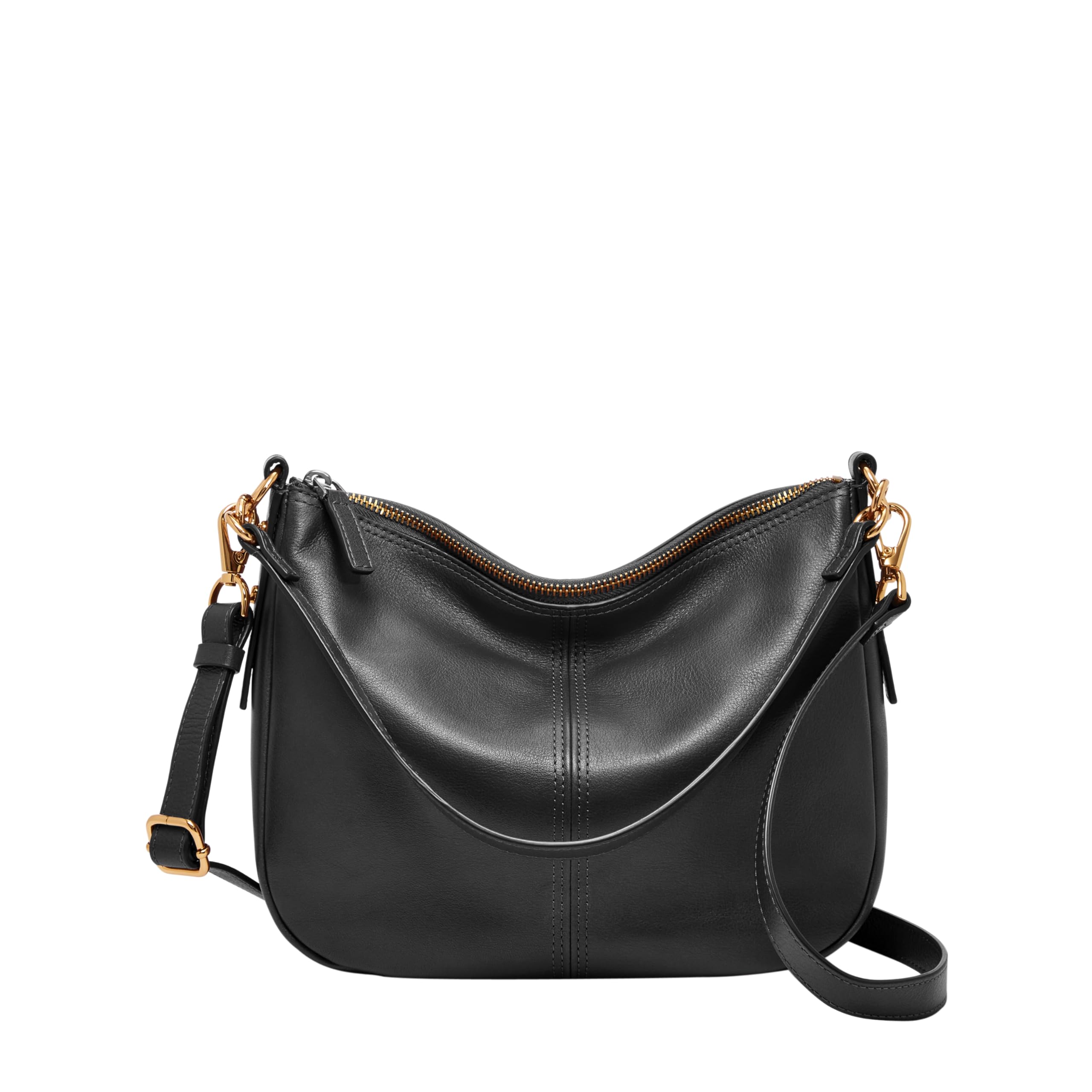 Bolsa crossbody feminina de couro Fossil Jolie, preta: Bolsas