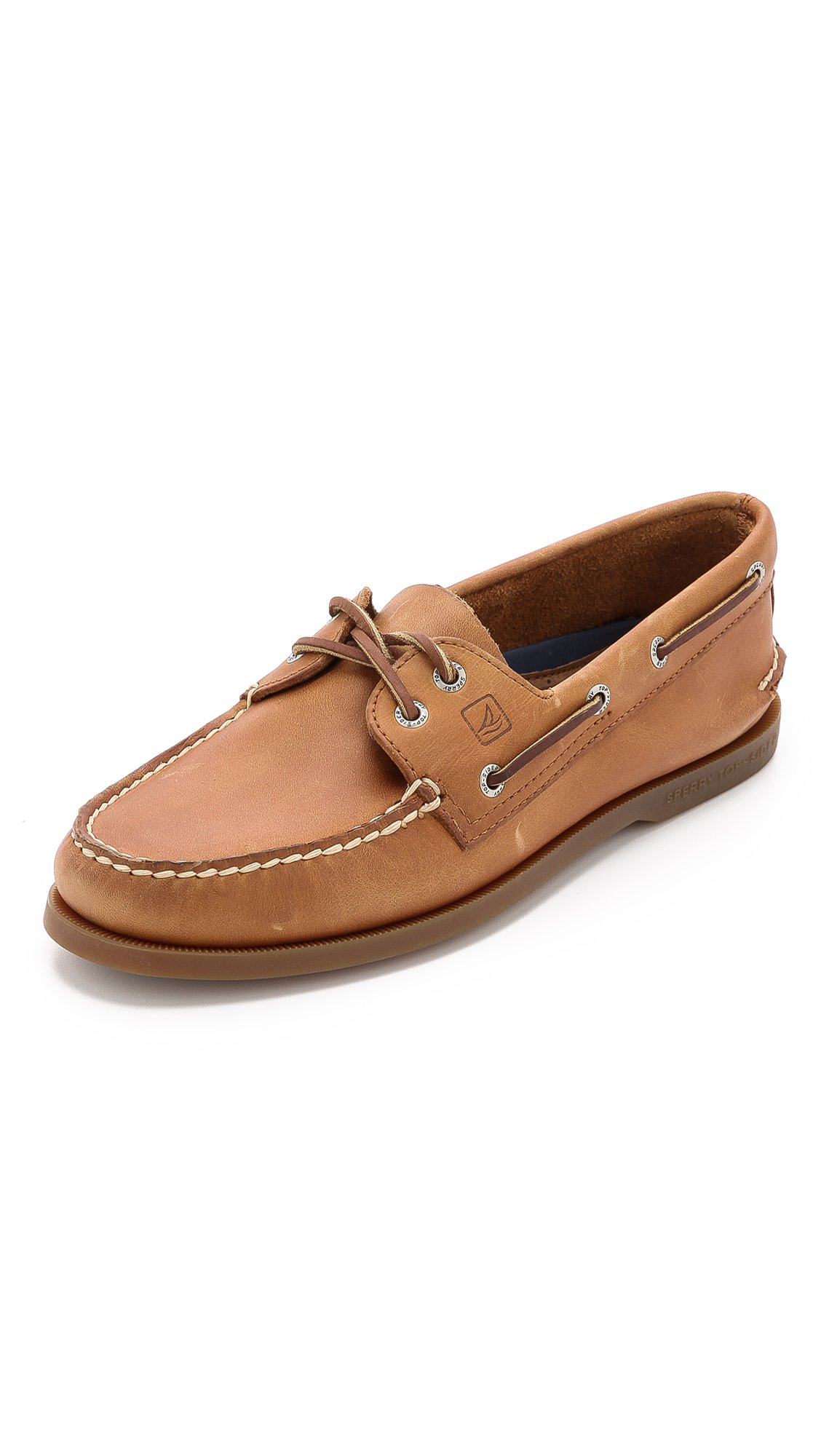 Amazon.com | Sperry masculino autêntico couro original 2 olhos náutico, Sahara, 9 | Mocassins e tênis slip-on